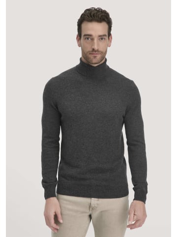 Hessnatur Strick Rollkragen Pullover in anthrazit