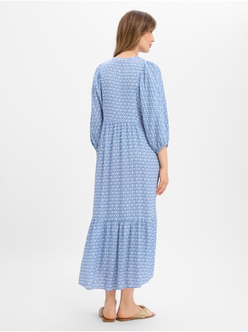 Marie Lund Kleid Saskia Long in indigo weiß - 0001