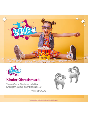 Teenie-Weenie 925er Sterling Silber Kinder Ohrstecker Katze Ohrring