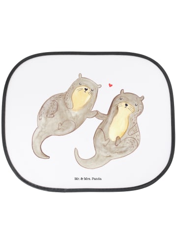 Mr. & Mrs. Panda sonnenschutz fenster Otter Hände halten ohne Sp... in Weiß