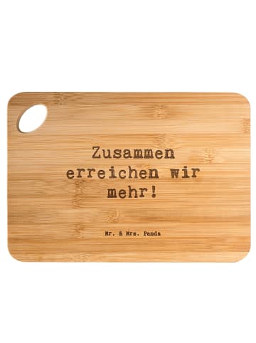 Mr. & Mrs. Panda Schneidebrett Spruch Im Team zuMenschmenarbeiten m... in Braun
