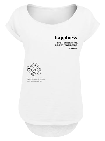 F4NT4STIC Long Cut T-Shirt happiness LONG TEE in weiß