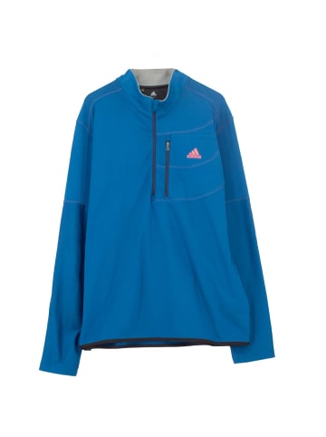 adidas Shirt Gridded 1/4 Zip Golf in Blau