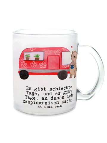 Mr. & Mrs. Panda Teetasse Bär Camper mit Spruch in Transparent