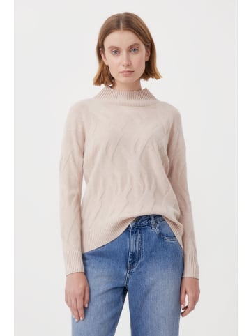 Finn Flare Langarmpullover Rippstrick in beige