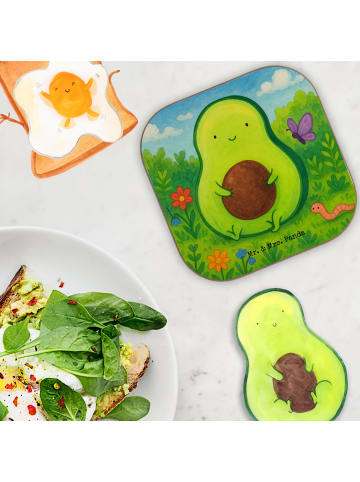 Mr. & Mrs. Panda Untersetzer für Gläser Avocado Kern Design ohne... in Weiß