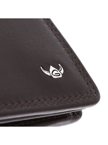 Golden Head Polo Geldbörse RFID Schutz Leder 12 cm in dunkelbraun
