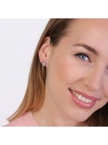 Lucardi 925 Silber Ohrringe  Herz