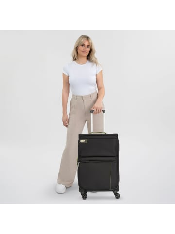 D&N Travel Line 6704 4-Rollen Trolley 65 cm in schwarz