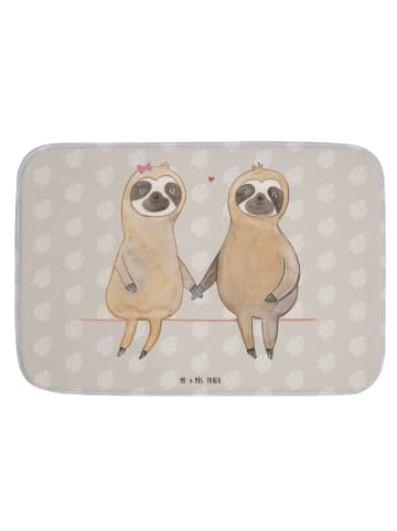 Mr. & Mrs. Panda Badematte Faultier Pärchen ohne Spruch in Grau Pastell