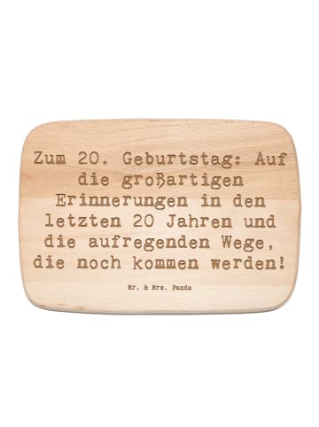 Mr. & Mrs. Panda Holzbrett Spruch 20. Geburtstag mit Spruch in Transparent