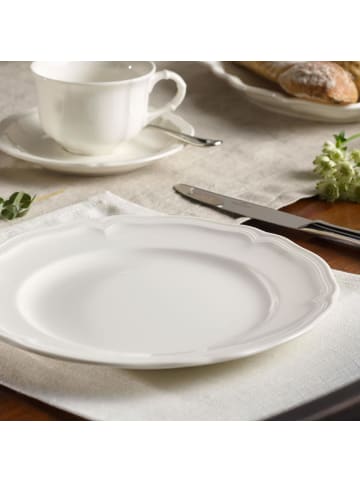 Villeroy & Boch Frühstücksteller Manoir ø 20,7 cm weiß in weiß