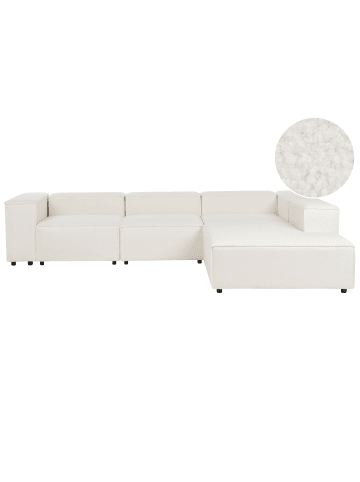 Beliani 4-tlg Modulsofa ARDAL in Weiß/Schwarz