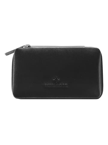 Windrose Ambiance Schmuckkasten Leder 12.5 cm in schwarz
