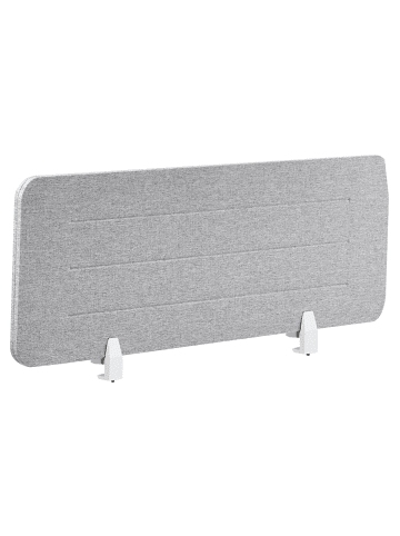 Beliani Schreibtischtrennwand ZIGGY in Grau - (W) 120 x (H) 40 x (L) 2 cm