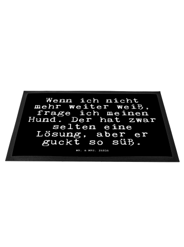 Mr. & Mrs. Panda Schmutzmatte Wenn ich nicht mehr... mit Spruch in Schwarz