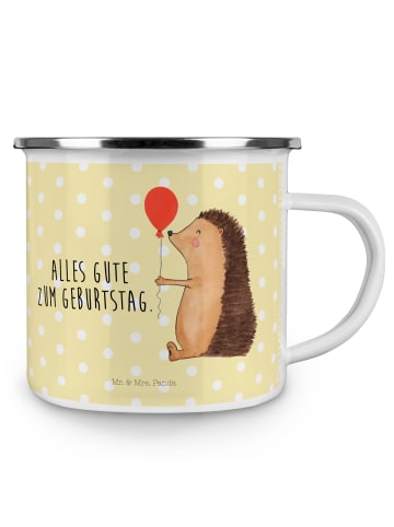 Mr. & Mrs. Panda Pott Igel Luftballon mit Spruch in Gelb Pastell