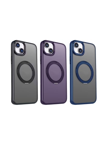 COFI 1453 Mag Ring Rotating case kompatibel mit iPhone 13 6,1" Lila in Lila