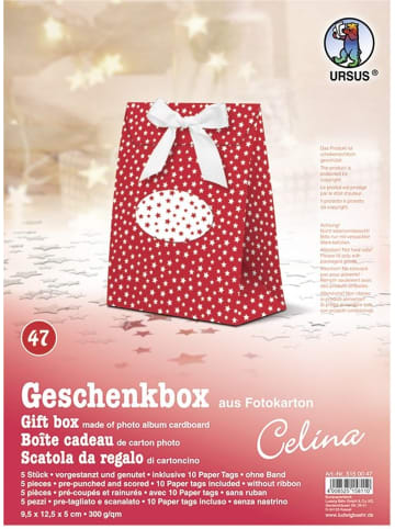 Buntpapierfabrik Ludwig Bähr Geschenkbox Celina 9,5x12,5x5cm Packung mit 5 Stück Motiv: 47
