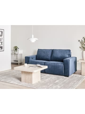 Beliani 2-Sitzer Sofa NUKARI in Blau/Schwarz - (W) 190 x (H) 93 x (L) 92 cm