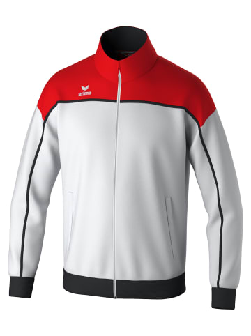 erima Trainingsjacke in weiß/rot/schwarz