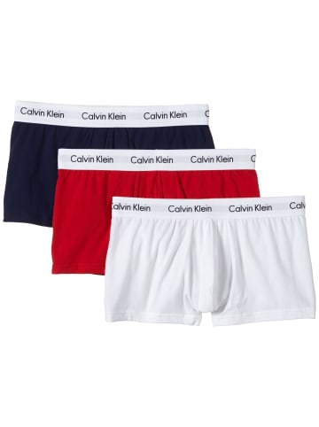 CALVIN KLEIN UNDERWEAR Calvin Klein Boxershorts 3er Pack Classic Fit in Blau / Rot / Weiß