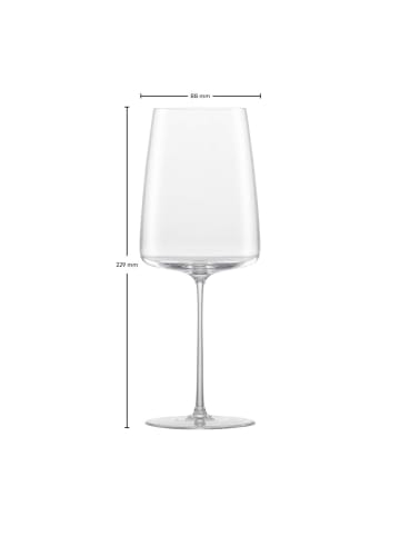 Zwiesel Glas 6er Set Weingläser fruchtig & fein Simplify in 555 ml in transparent