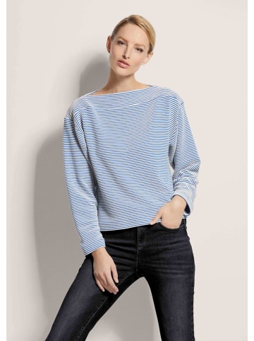 MADELEINE Ringel-Shirt in royalblau / wollweiß