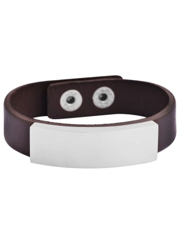 Adeliás Unisex Armband aus Leder 22 cm in braun