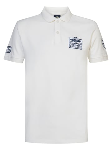 Petrol Industries Poloshirt mit Aufdruck Seashift in Weiß