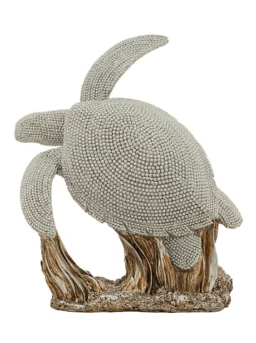 Mauro Ferretti Schildkröte aus silbernem Kunstharz, 19 x 10,5 x 22 cm