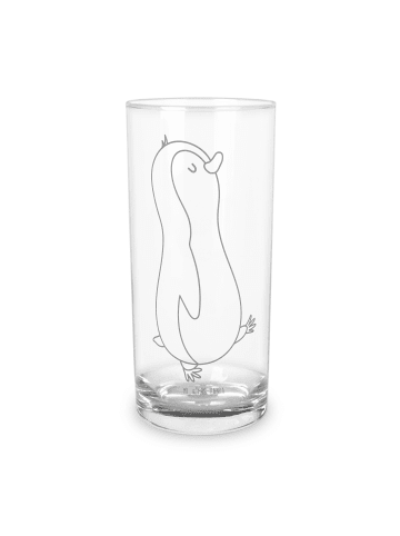 Mr. & Mrs. Panda Glas Pinguin mHerzieren ohne Spruch in Transparent