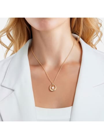 Rafaela Donata Halskette aus Sterling Silber mit Zirkonia und Muschelkernperle in gelbgold