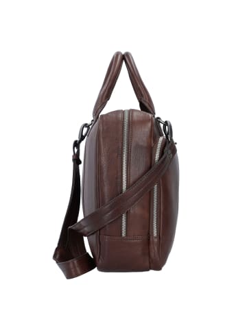 Plevier Vintage Bill Aktentasche Leder 40 cm Laptopfach braun