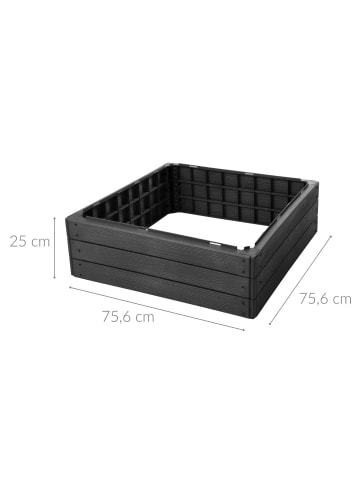 PROGARDEN Gartenbeet in schwarz