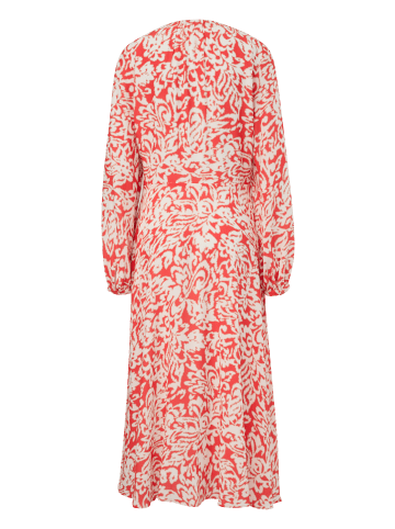 comma Kleid lang in Rot-weiß