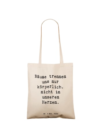 Mr. & Mrs. Panda Stoffbeutel Spruch Trennung von den Eltern mit ... in Creme
