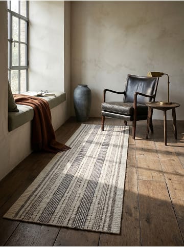 KADIMA DESIGN Teppich Flachgewebe Pflegeleicht HYTHE Streifen Wohnzimmer Modern in Natur