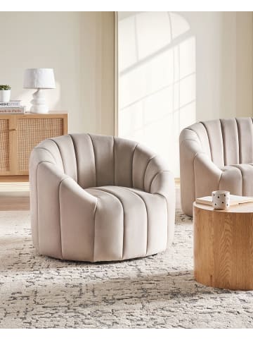 Beliani Sessel MALUNG in Beige - (W) 84 x (H) 68 x (L) 77 cm