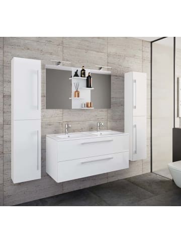 ebuy24 Badmöbelset BudasiS Weiß 111 x 47 cm