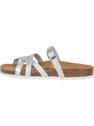 Palado Pantoletten Cruisi Premium Leather in Silber Metallic