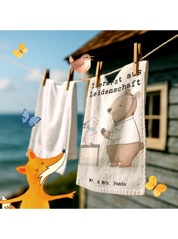 Mr. & Mrs. Panda Handtuch Gäste-WC Tierarzt Leidenschaft Design ... in Weiß