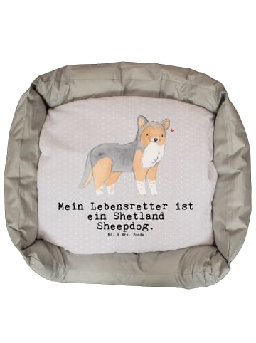 Mr. & Mrs. Panda Stoffbett Shetland Sheepdog Lebensretter mit Sp... in Grau Pastell
