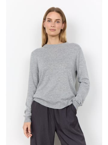 soyaconcept Pullover mit Rundhalsausschnitt und gerippten Säumen in Lt Grey Melange