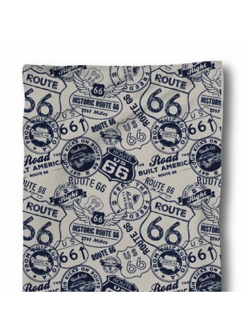ESPiCO Strandlaken Route 66 Feel the Freedom in Grau, Schwarz
