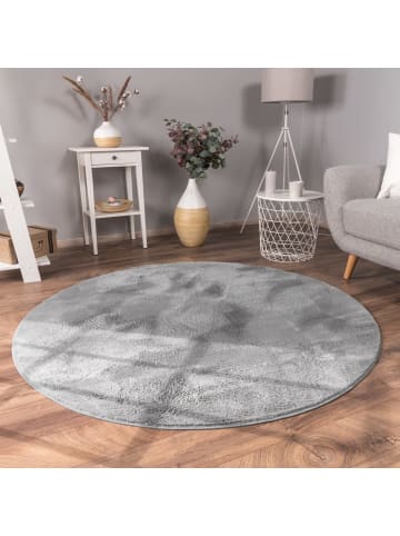 KADIMA DESIGN Teppich Kurzflor waschbar Einfarbig Wohnzimmer in Anthrazit