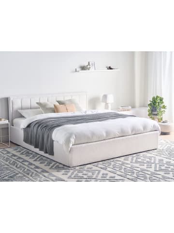 Beliani Doppelbett MONTLAUR in Weiß - (W) 189 x (H) 89 x (L) 216 cm