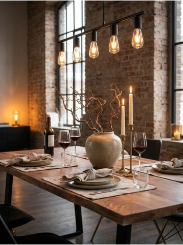 KADIMA DESIGN Esszimmertisch 160x80x76 cm Massivholz / Metall Esstisch