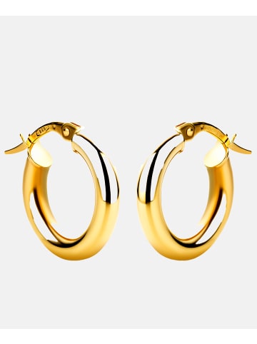 Diamant L'éternel Creolen aus 585 Gelbgold