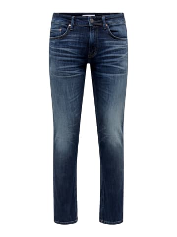 Only&Sons Regular Fit Straight Denim Jeans ONSWEFT in Blau